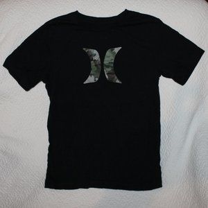 Hurley Black w/camo Boys M (10/12) Tee Shirt